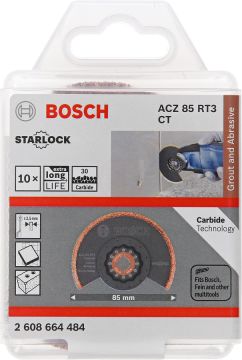 Bosch Starlock Testere Ucu GroutAbraSive ACZ 85 RT3 85 mm (10 Adet) - 2608664484