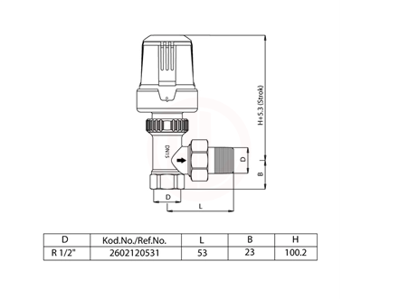 Eca Termostatik Radyatör Valfi Köşe Trv3 1/2 - 602120531