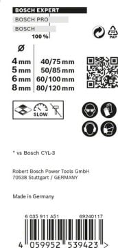 Bosch Çok Amaçlı Matkap Ucu Expert CYL-9 MC Set (5 Parça) - 2608900649
