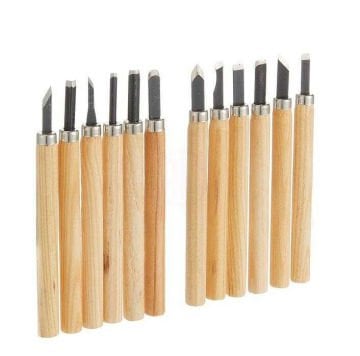 Mannesmann 690-12 Ahşap Oyma Bıçak Seti, 12 Parça