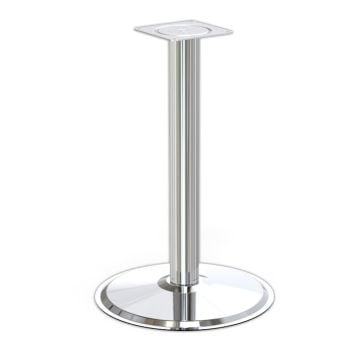 Tempo Ahşap Tabla İçin Ortadan Masa Ayağı Krom Kaplama Ø76 Mm Ortadan 71,5 Cm Taban 480 Mm