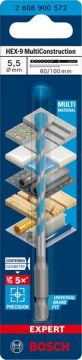 Bosch Çok Amaçlı Matkap Ucu Expert HEX-9 MC 5,5x100mm - 2608900572