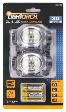 Lightorch 8 Ledli Kafa Lambası 2 Li Set  - LGH03100
