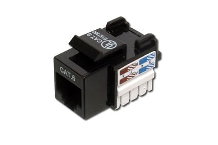 Assmann Digitus Cat.6 Keystone Jack, Zırhsız (Unshielded), Rj45, Siyah Renk, Lsa (Dn-93601)