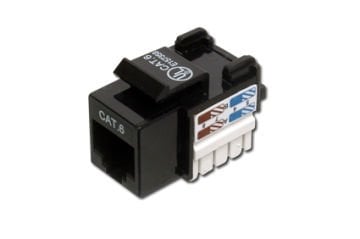 Assmann Digitus Cat.6 Keystone Jack, Zırhsız (Unshielded), Rj45, Siyah Renk, Lsa (Dn-93601)