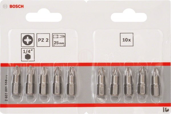 Bosch Vidalama Ucu Extra Hard PZ2x25 mm (10 Adet) - 2607001559