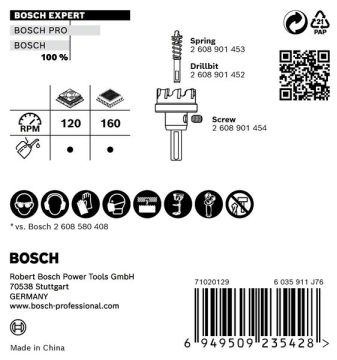 Bosch Delik Açma Testeresi Expert Carbide Metal 100 mm - 2608901449