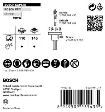 Bosch Delik Açma Testeresi Expert Carbide Metal 110 mm - 2608901450