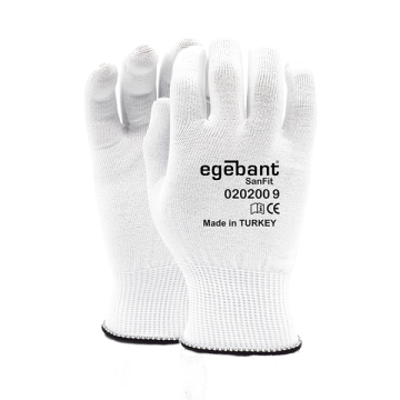 Sander Sanfit Kaplamasız Eldiven Beyaz No 09
