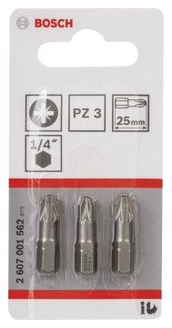 Bosch Vidalama Ucu Extra Hard PZ3x25 mm (3 Adet) - 2607001562