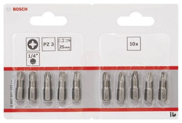 Bosch Vidalama Ucu Extra Hard PZ3x25 mm (10 Adet) - 2607001563
