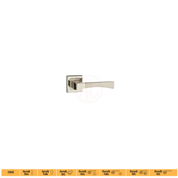 Nobel BERMUDA NİKEL SATEN KARE ROZETLİ WC - 76408293
