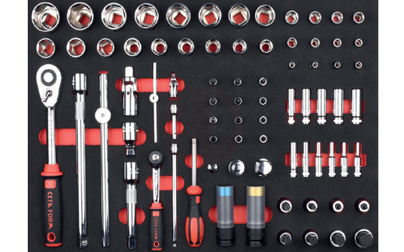 Ceta Form 77 Parça 1/4 İnç+1/2 İnç 6 Köşe Lokma Ve Lokmalı Bits Seti (Eva Lı)