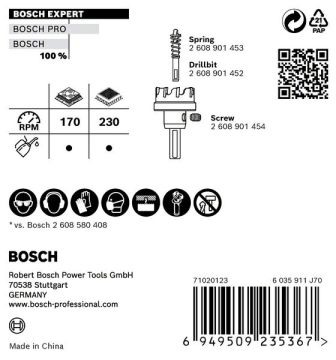 Bosch Delik Açma Testeresi Expert Carbide Metal 70 mm - 2608901443