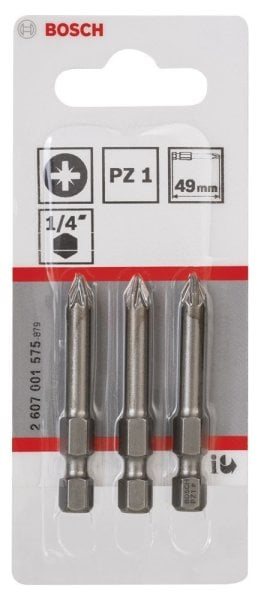 Bosch Vidalama Ucu Extra Hard PZ1x49 mm (3 Adet) - 2607001575