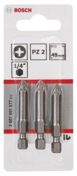 Bosch Vidalama Ucu Extra Hard PZ2x49 mm (3 Adet) - 2607001577