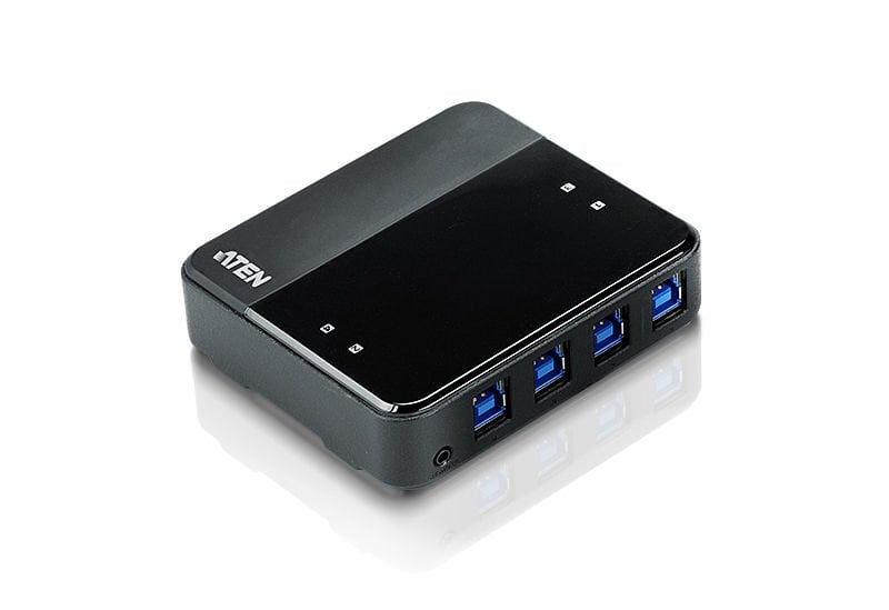 Aten Usb Arayüzüne Sahip Cihazları Paylaştıran Switch, Usb 3.0 , 4 Pc, 4 Usb Cihaz