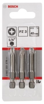 Bosch Vidalama Ucu Extra Hard PZ3x49 mm (3 Adet) - 2607001579