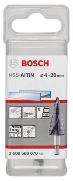 Bosch Spiral Kanallı HSS-AlTiN 9 Kademeli Matkap Ucu Altıgen Şaft Ø4-20 mm - 2608588070