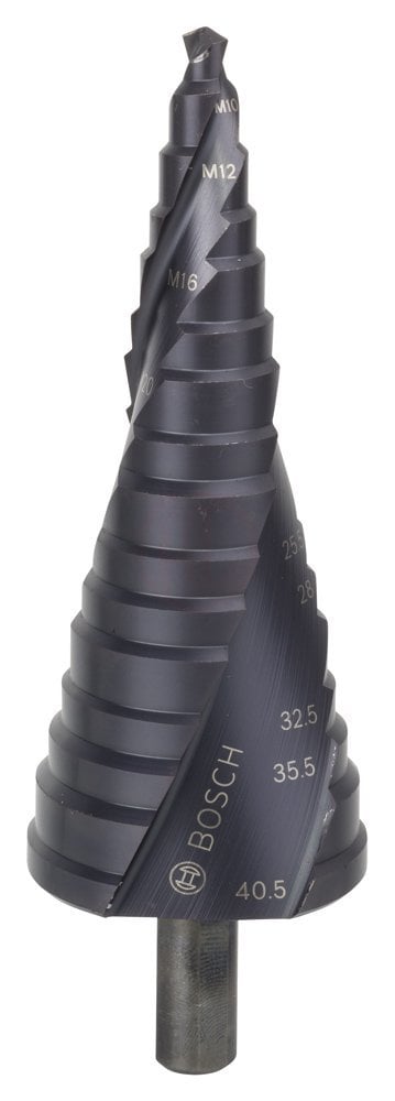 Bosch Spiral Kanallı HSS-AlTiN 16 Kademeli Matkap Ucu Üç Yüzeyli Şaft M10 - M40 - 2608588071