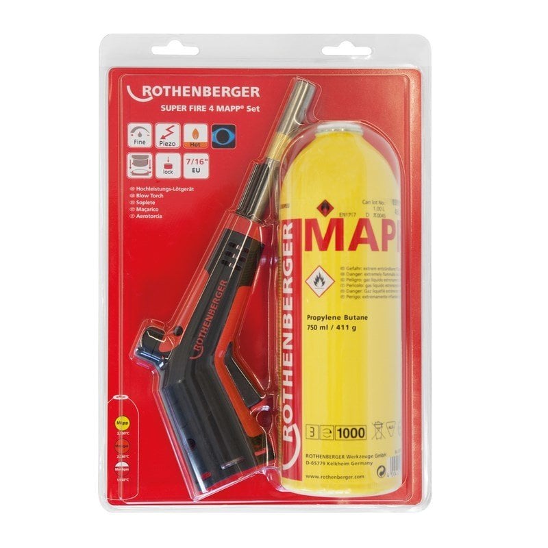 Rothenberger Super Fıre 4 Cyclone Br+Mapp,7/16 İnç-Eu, A - 1000001263