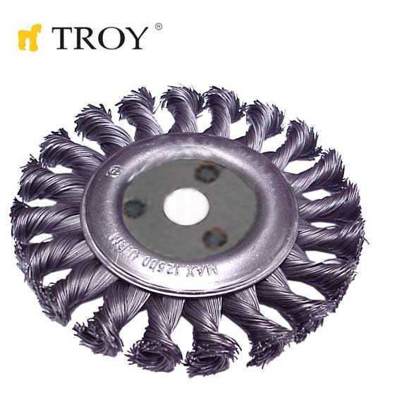 Troy 27706-100 Burma Telli Daire Fırça (100mm)