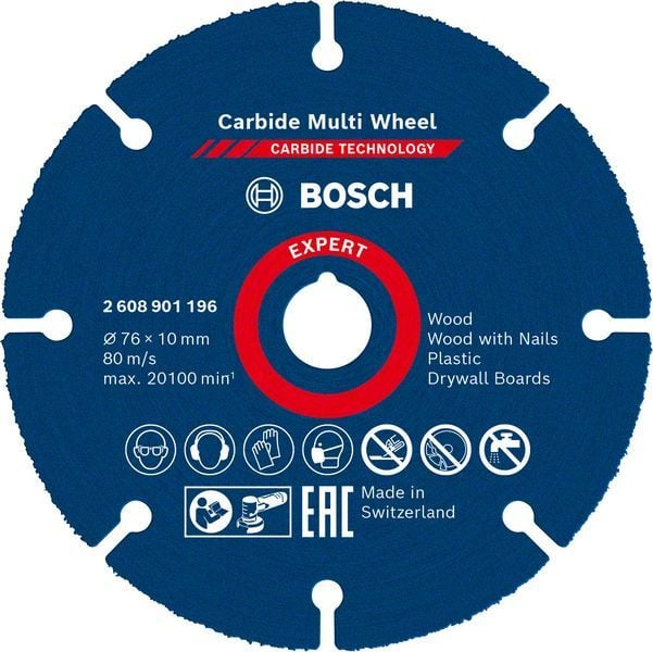 Bosch Kesme Diski Carbide Multi Wheel Expert 76 mm - 2608901196