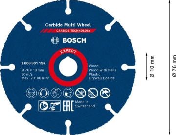 Bosch Kesme Diski Carbide Multi Wheel Expert 76 mm - 2608901196