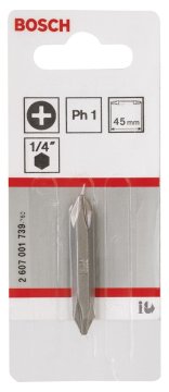 Bosch Vidalama Ucu Çift Taraflı Extra Hard PH1-PH1x45 mm (1 Adet) - 2607001739