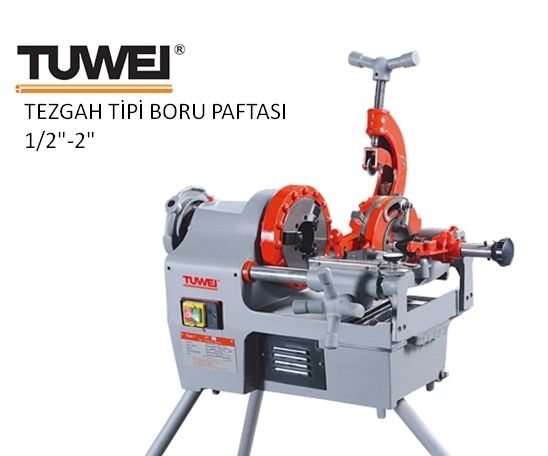 Tuwei TWT-1T50B Tezgah tipi boru paftası Manuel Kafa 1/2''-2''