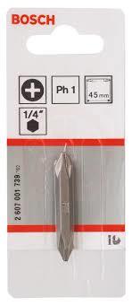 Bosch Vidalama Ucu Çift Taraflı Extra Hard PH1-PH1x45 mm (1 Adet) - 2607001739