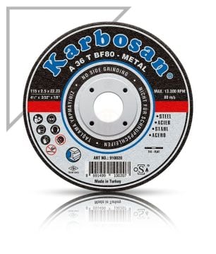 Karbosan Metal İnce Kesme Disk T41 Düz 115x1,6x22,23 mm A 46 R BF80 - KAR910450