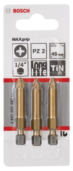 Bosch Max Grip Vidalama Ucu Pz 2X49 Mm 3 Lü - 2607001599