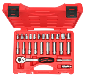 İzeltaş 3/8 İnç Altı Köşe Lokma Anahtar Seti 24 Parça