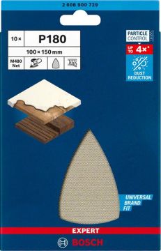 Bosch Ağ Zımpara Expert M480 100x150 mm 180 Kum (10 Adet) - 2608900729