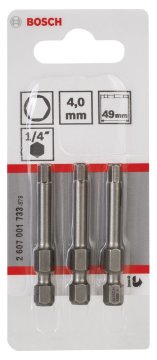 Bosch Vidalama Ucu Extra Hard HEX4x49 mm (3 Adet) - 2607001733