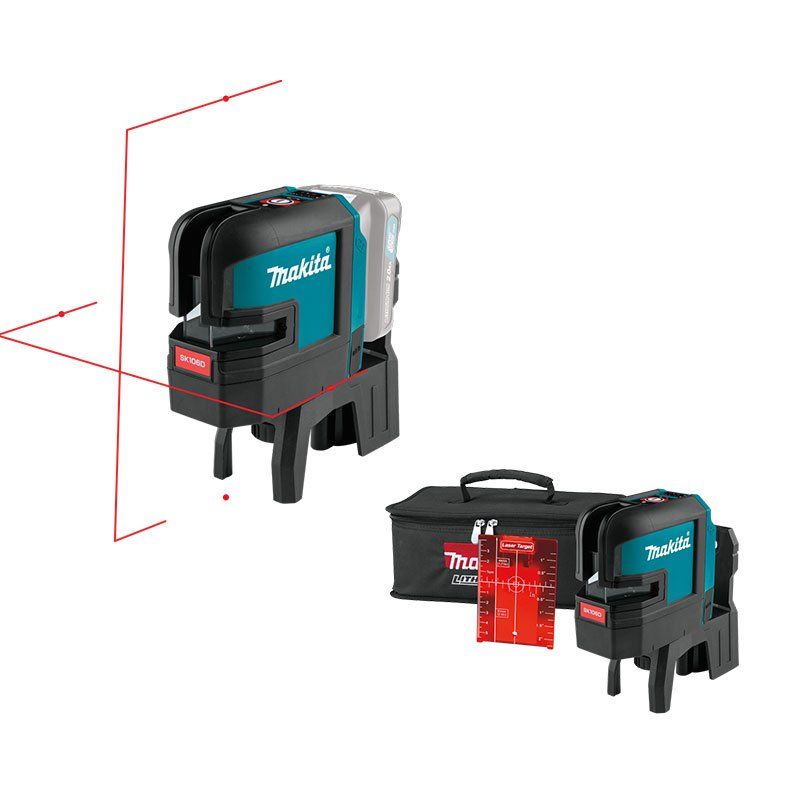 Makita 4 Nokta Kırmızı Çapraz Çizgi Lazeri (Akülü) - MAKSK106DZ