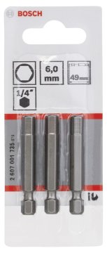 Bosch Vidalama Ucu Extra Hard HEX6x49 mm (3 Adet) - 2607001735