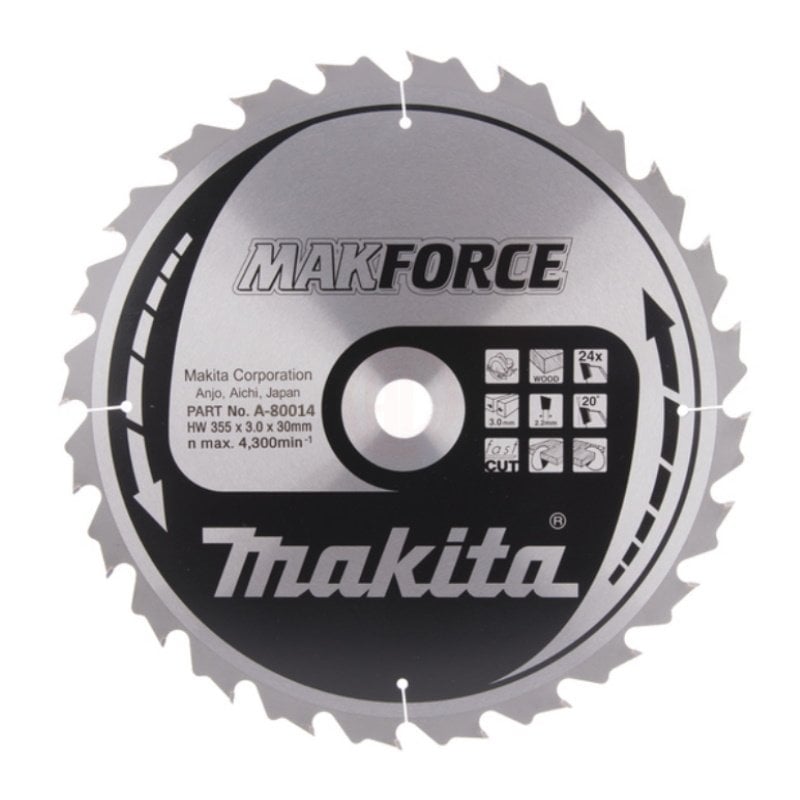 Makita A-80014 ELMAS DAİRE TESTERE 355x30 MM 20 DİŞ - MAAA80014