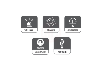 Ceta Form Lu-Max Şarjlı Led Çalışma Lambası 400 Lümen