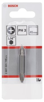 Bosch Vidalama Ucu Çift Taraflı Extra Hard PH2-PH2x45 mm (1 Adet) - 2607001740