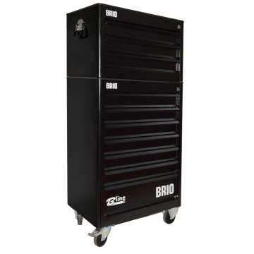 Brio Hareketli Takım Dolabı 10 Çekmece Siyah Boş Brıo