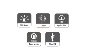 Ceta Form Şarjlı Led Midi Çalışma Lambası 600 Lümen