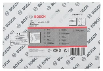 Bosch Yuvarlak Kafalı Düz Şerit Çivi 75 Mm Parlak