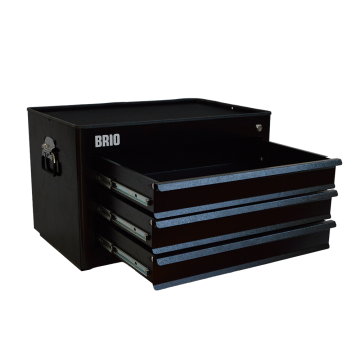 Brio Hareketli Takım Dolabı 3 Çekmece Siyah 209 Parça Dolu