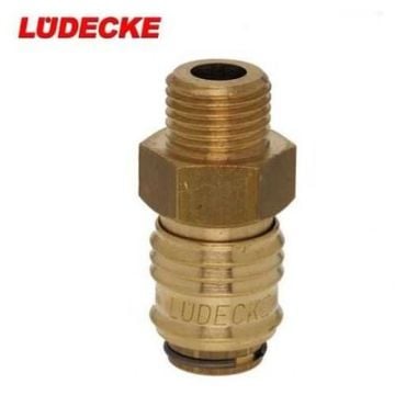 LÜDECKE ESM 14 A Mini Stoper Gövde (1/4 İnç Erkek)