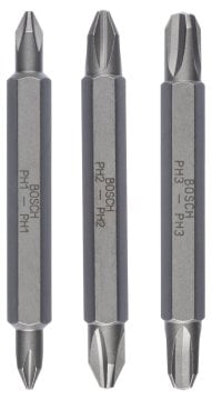 Bosch Vidalama Ucu Çift Taraflı Extra Hard Set PH11/22/33x60 mm (3 Parça) - 2607001748