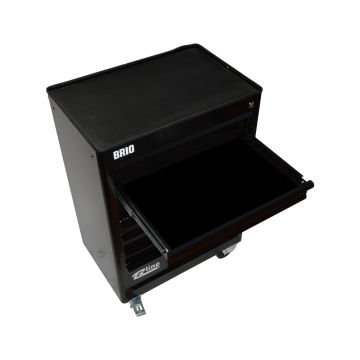 Brio Hareketli Takım Dolabı 7 Çekmece Siyah Boş