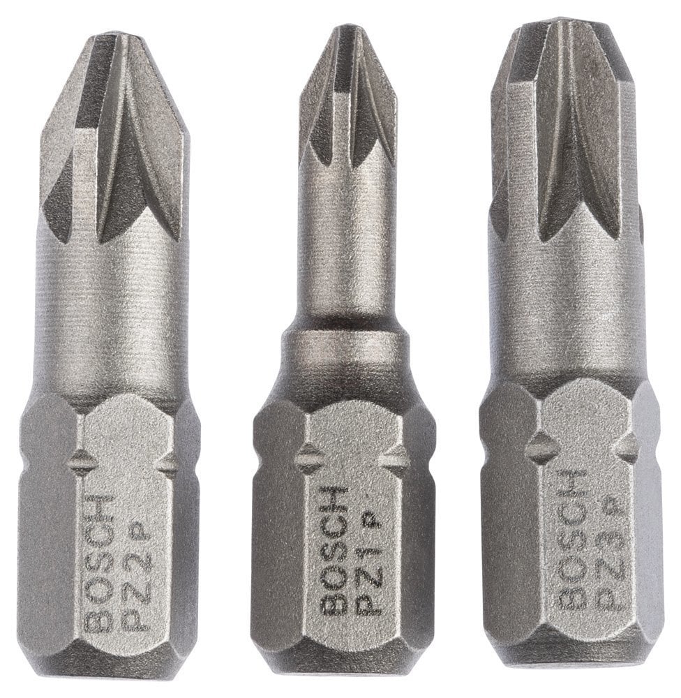 Bosch Vidalama Ucu Extra Hard Set 25 mm (3 Parça PZ1/2/3) - 2607001753