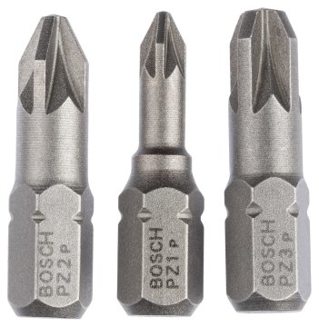 Bosch Vidalama Ucu Extra Hard Set 25 mm (3 Parça PZ1/2/3) - 2607001753